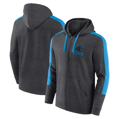  Carolina Panthers Fanatics Gains Full-Zip Hoodie - Heather Charcoal